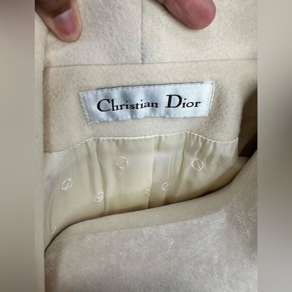 Christian Dior vintage 80’s- 90’s lambswool cream coat - Picture 8 of 12